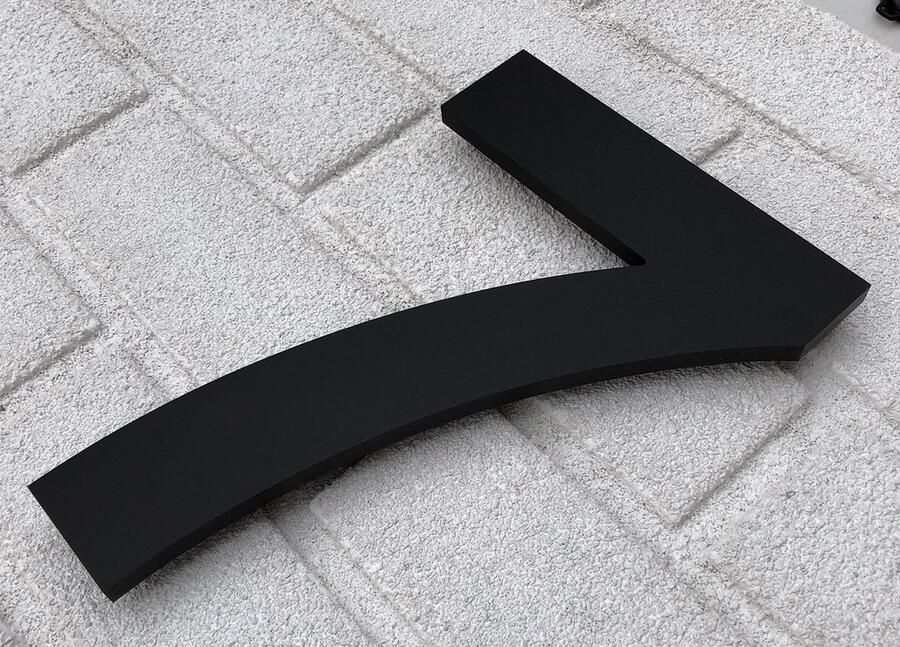 Promessa-Design Huisnummer 7 Zwart Mat Acrylaat Groot Hoogte 30 cm Dikte 10 mm onderhoudsvrij Type Acrylaat 30 MatZwart Arial