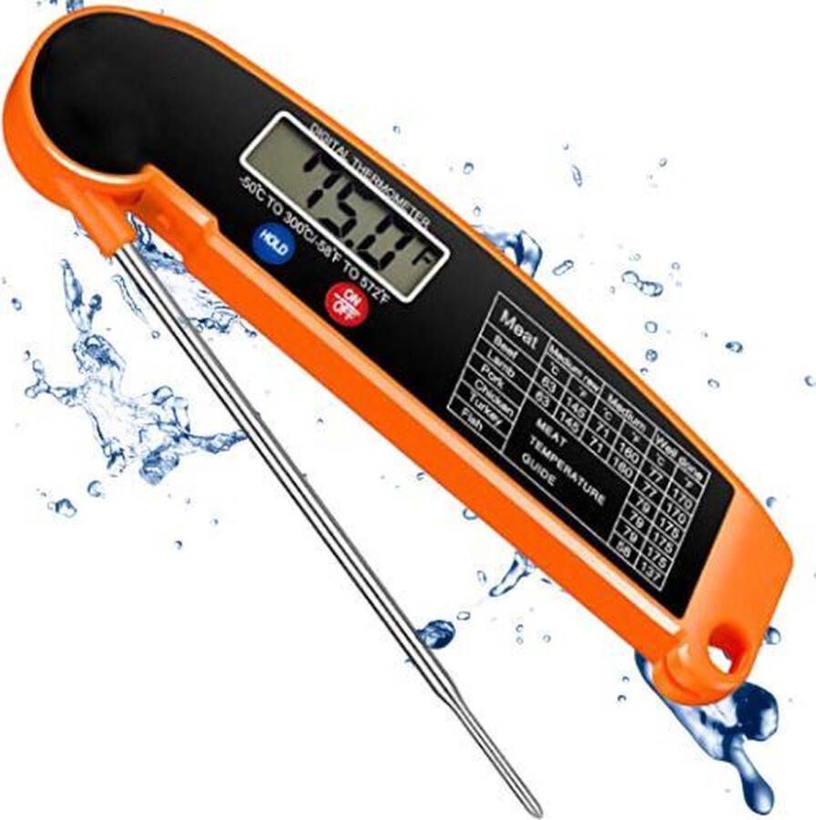 Promida Digitale Vleesthermometer Waterdicht BBQ thermometer Kernthermometer Suikerthermometer – Kookthermometer voor Vloeistof