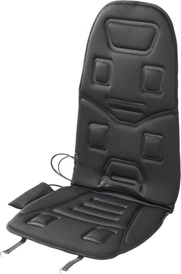 ProPlus Massagekussen 115 x 47 cm Verwarmingskussen Rug Stoelverwarming Massagestoel voor de Auto 12 V 2 in1 5 Massage-programma's Verstelbare Banden Zwart
