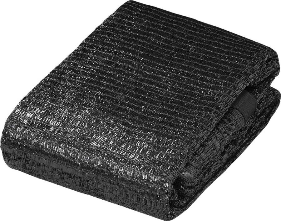 ProPlus schaduwdoek – Mesh – 6x4 m – Schaduwnet – Zonnedoek – Zonnescherm – Zonnezeil Vierkant – Inclusief bevestigingsoogjes – UV-bestendig Zwart
