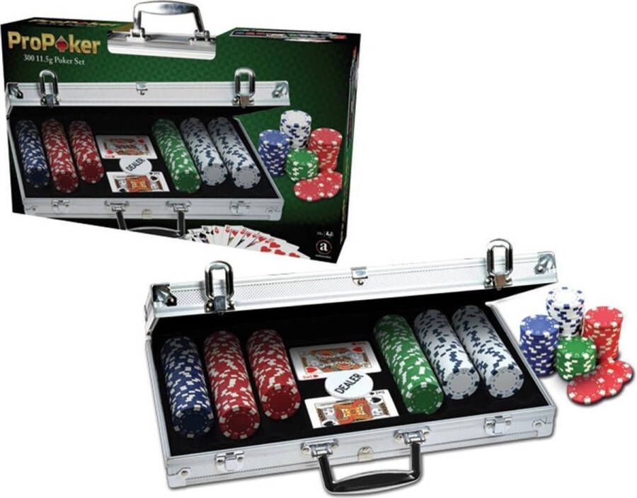 ProPoker Deluxe Pokerset aluminium koffer Professional 300 Chip Poker Set by