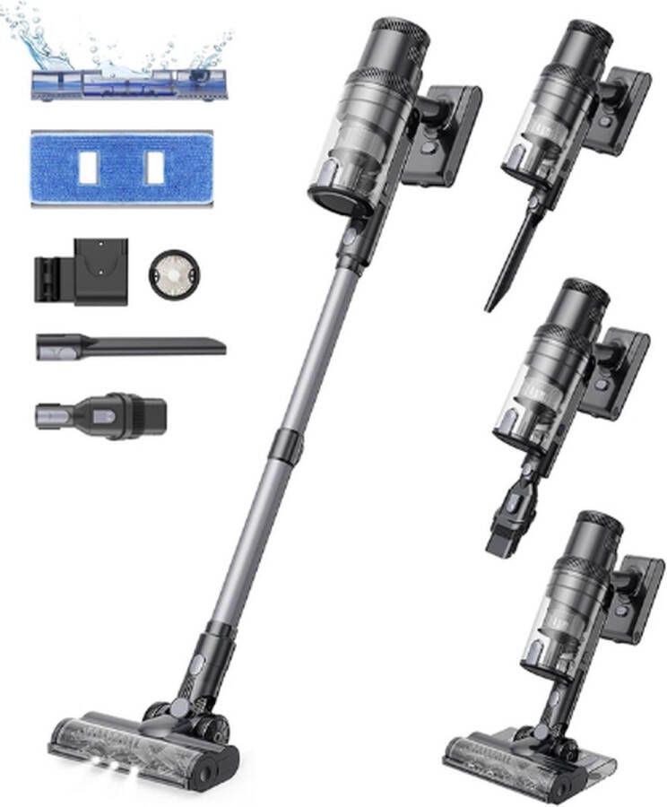 ‎Proscenic Steelstofzuiger Draadloos Steelstofzuigers Met Kruimeldief Steelstofzuigers Steelstofzuiger Zonder Zak Op Accu Stofzuiger Draadloos Steel stofzuiger