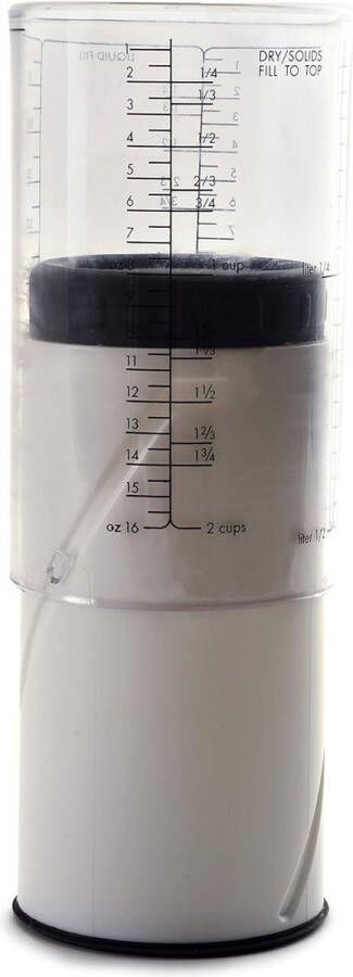 Proshiner Verstelbare maatbeker voor vloeistof droog stevig halfvaste of kleverige of viscose ingrediënten beker meetgereedschap met goede grip capaciteit van 2 kopjes 500 ml
