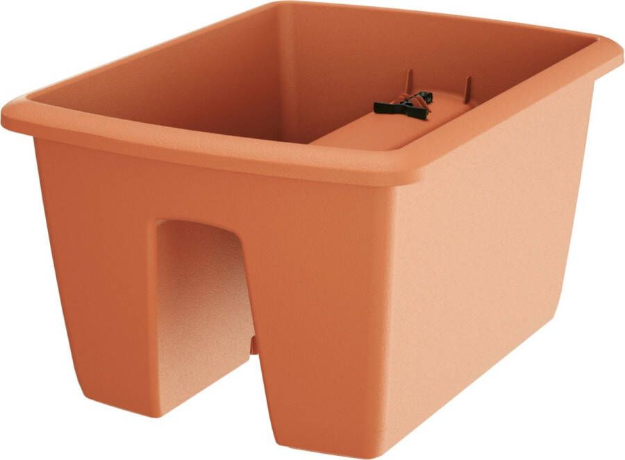 Prosperplast 1x Kunststof balkon plantenpotten bloempotten terracotta 40 cm Tuin en balkon decoratie plantenpot bloempot