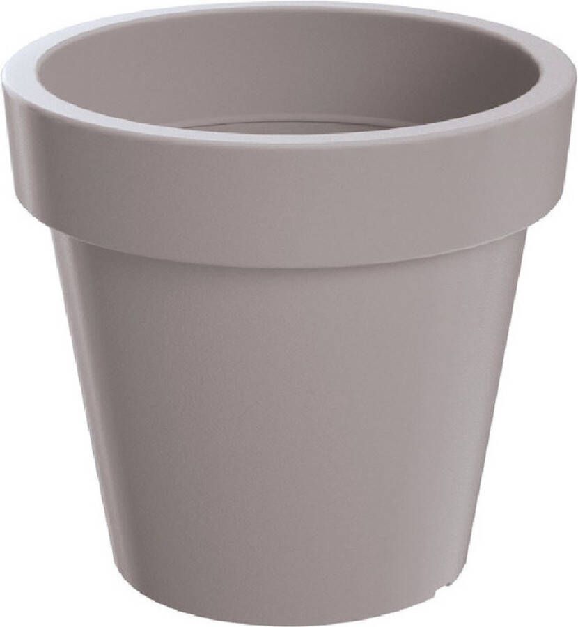 Prosperplast 1x Kunststof bloempotten 20 cm taupe Bloempotten plantenpotten voor binnen en buiten