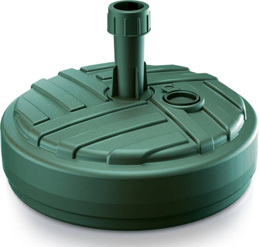 Prosperplast 1x Stuks ronde kunststof parasolvoeten groen 10 liter diameter 39 cm