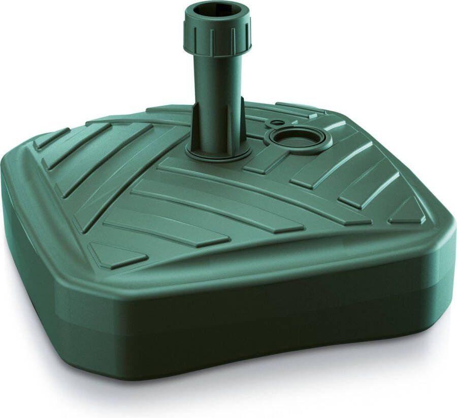 Prosperplast 1x Stuks vierkante kunststof parasolvoeten groen 12 liter breedte 39 cm