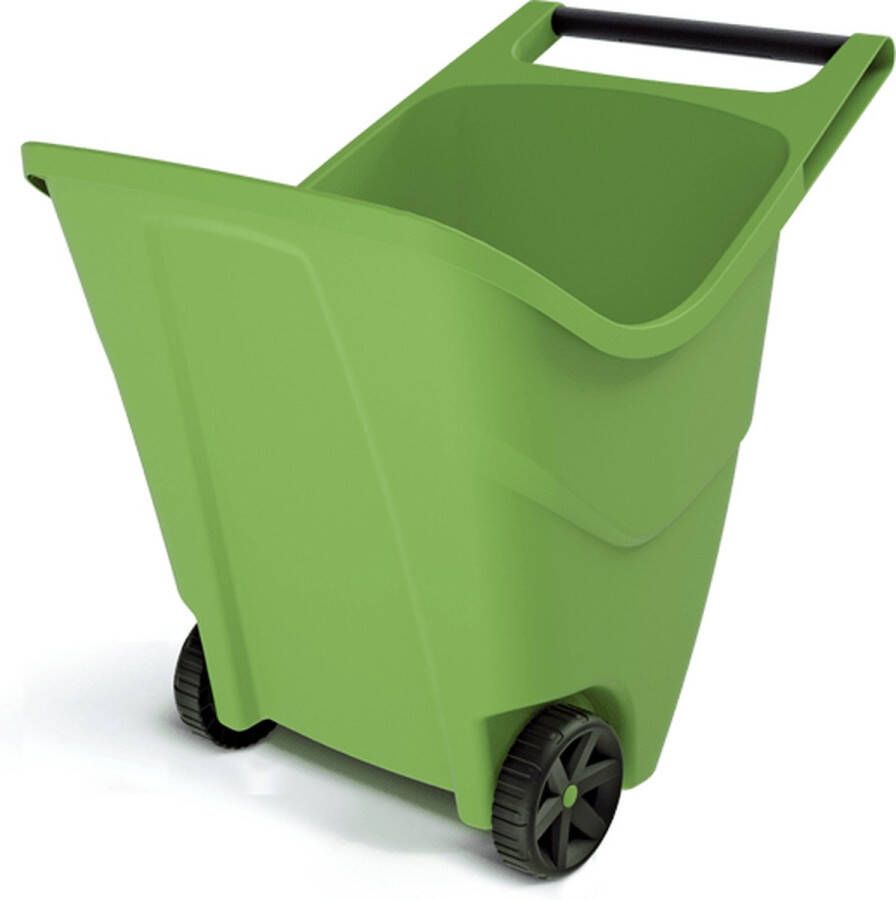 Prosperplast Afvalkar 85 liter groen tuintrolley kruiwagen tuinkar tuinafval kar tuinwagen tuinafvalemmer afvalkarretje zwerfafvalkar