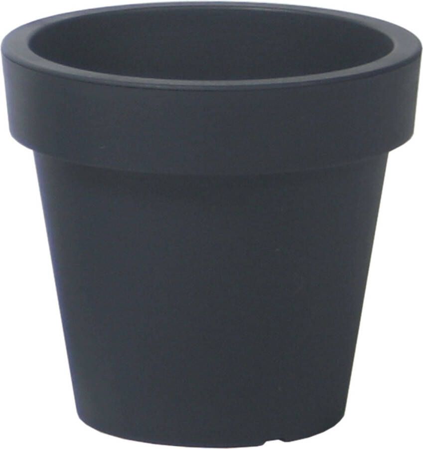 Prosperplast Basic plantenpot bloempot kunststof dia 13.5 cm hoogte 12 cm antraciet grijs voor binnen buiten