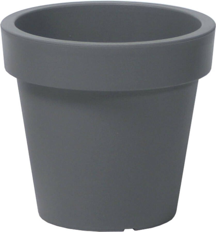 Prosperplast Basic plantenpot bloempot kunststof dia 13.5 cm hoogte 12 cm steengrijs voor binnen buiten