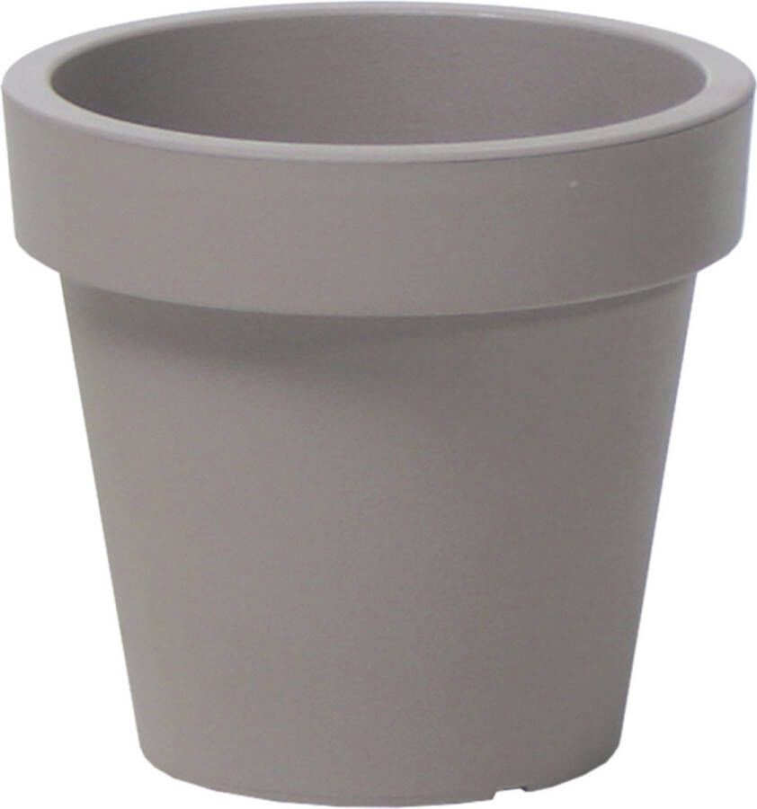 Prosperplast Basic plantenpot bloempot kunststof dia 13.5 cm hoogte 12 cm taupe voor binnen buiten