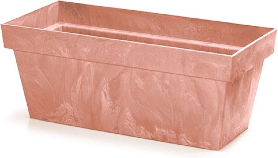 Prosperplast Beton-look plantenbak bloembak kunststof 39 x 18 x 16 cm terra cotta voor binnen buiten