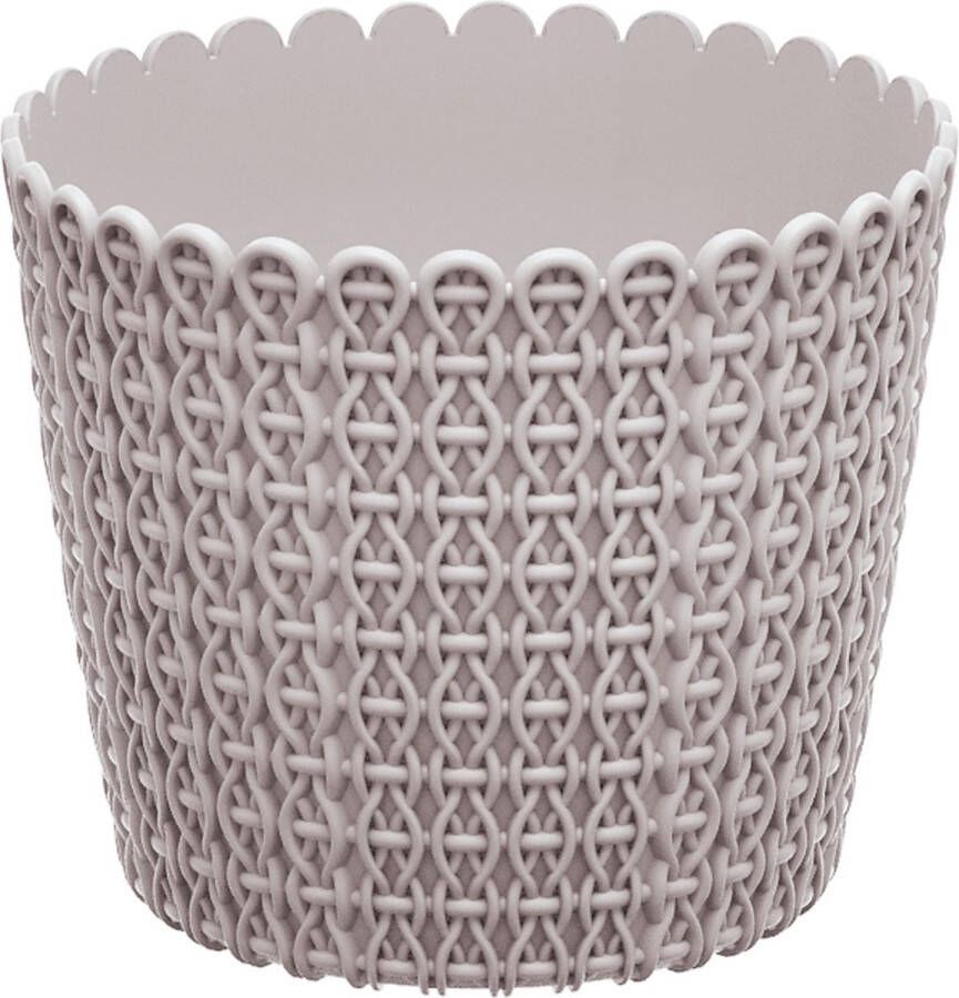 Prosperplast Bloempot Buiten Binnen Rond Nitly 26cm TAUPE 2 STUKS !
