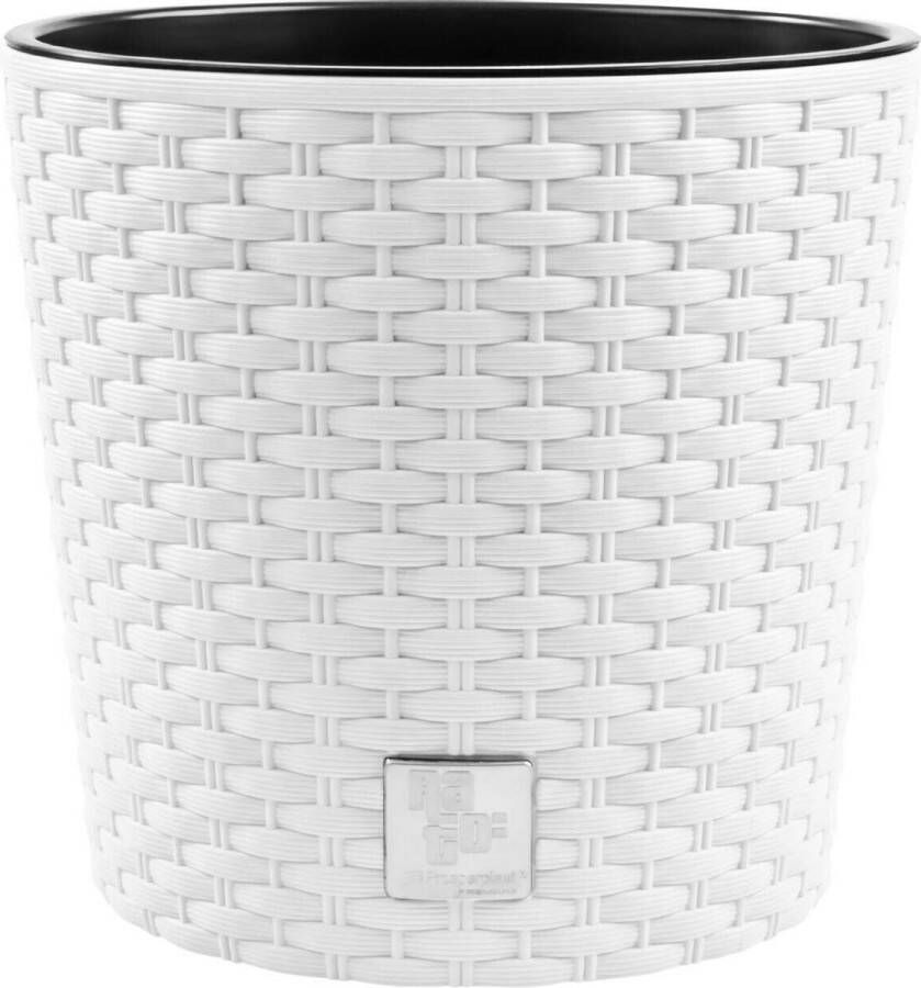Prosperplast Bloempot met inzet Rato Round kleur wit
