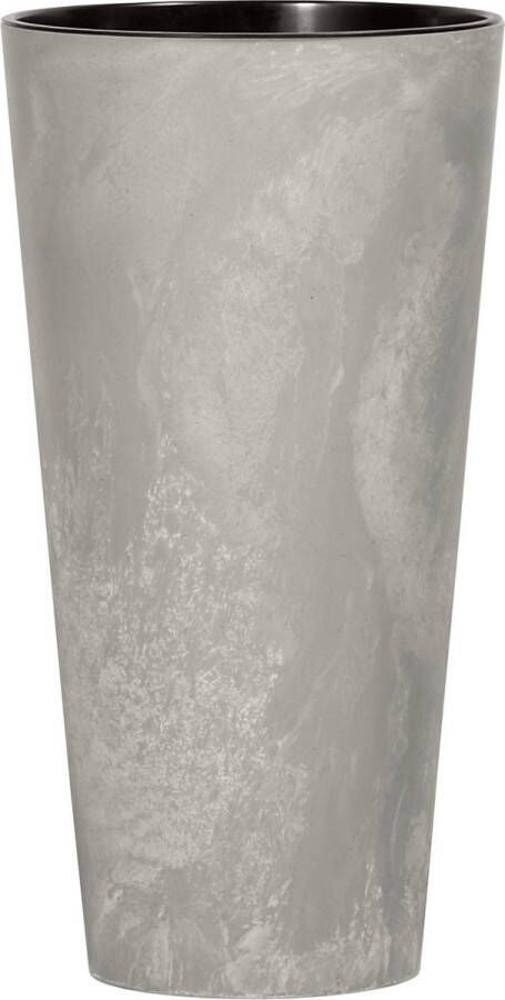 Prosperplast Bloempot Pot met een inzetstuk Tubus Slim Beton kleur en patroon imiteren beton