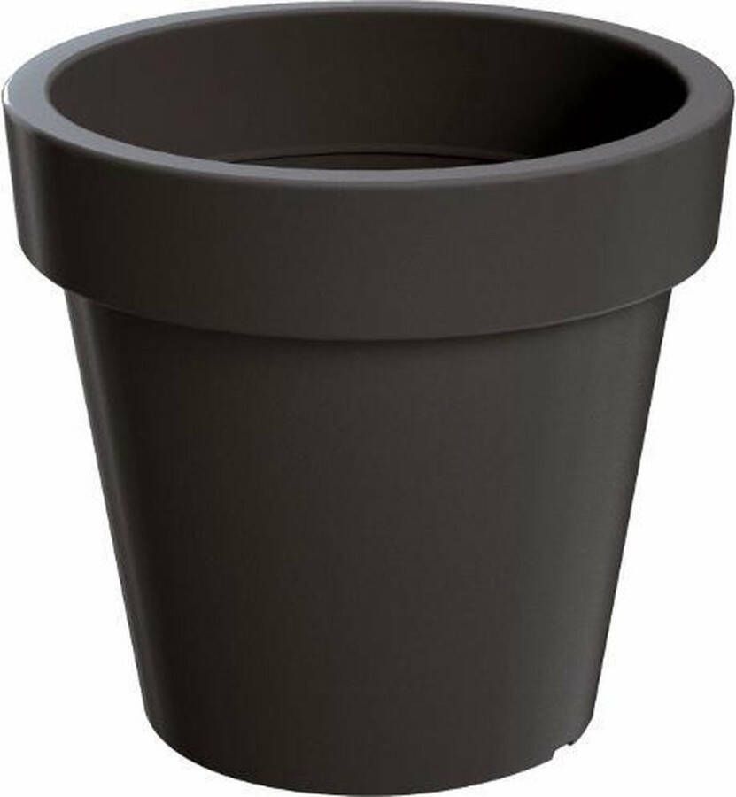 Prosperplast Bloempot plantenpot voor binnen en buiten D60 x H52 cm antraciet kunststof