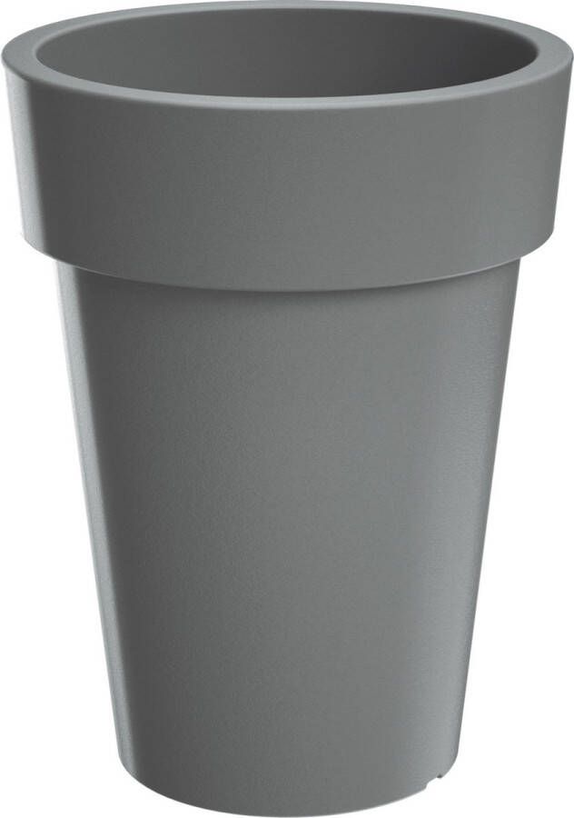 Prosperplast Hoge kunststof plantenpot bloempot rond 20 cm hoogte 26 cm steengrijs voor binnen buiten