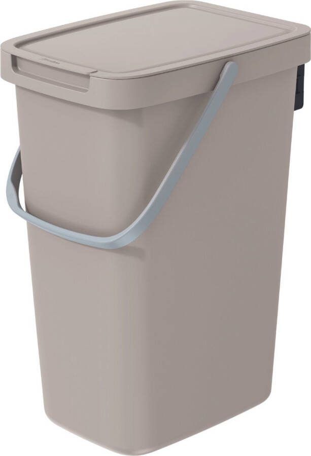 Keden GFT aanrecht afvalbak beige 12L afsluitbaar 20 x 26 x 37 cm klepje hengsel Prullenbakken