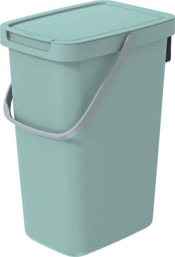 Keden GFT aanrecht afvalbak mintgroen 12L afsluitbaar 20 x 26 x 37 cm klepje hengsel Prullenbakken