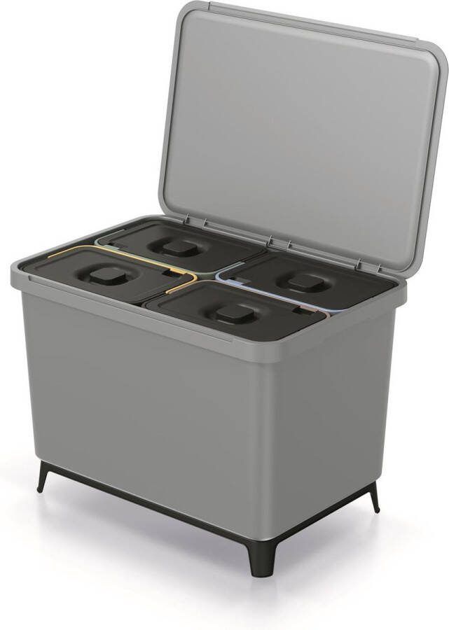 Prosperplast Keden SYSTEMA afvalbak 4x10L Grijs