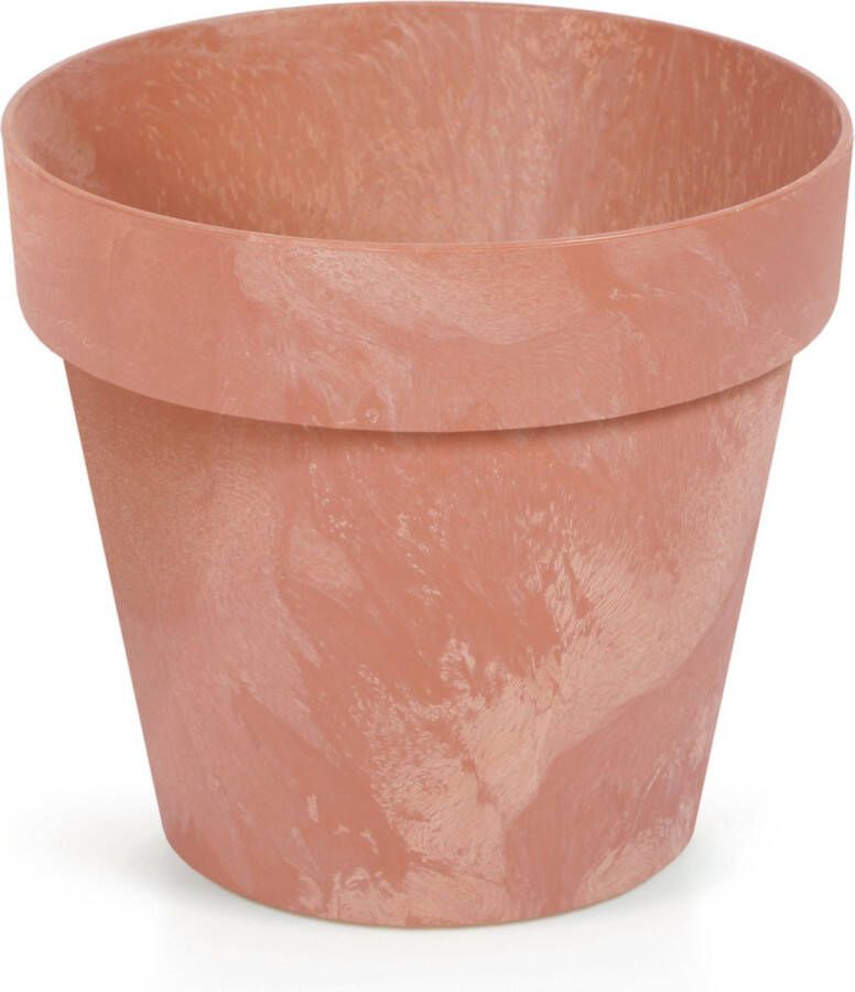 Prosperplast Kunststof bloempotten betonlook 17 cm terracotta Bloempotten plantenpotten voor binnen en buiten