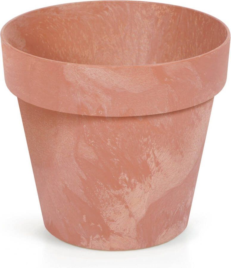 Prosperplast Kunststof bloempotten betonlook 20 cm terracotta Bloempotten plantenpotten voor binnen en buiten