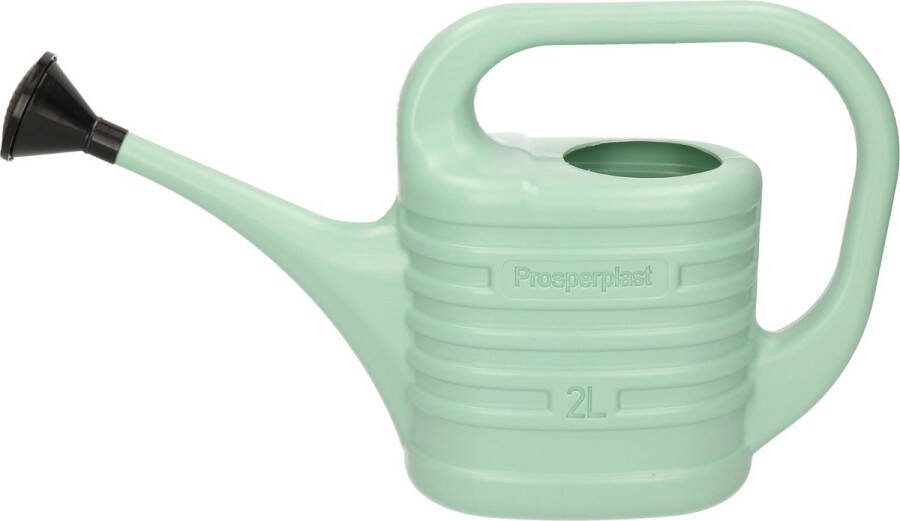 Prosperplast Mintgroene kunststof bloemen planten gieters met broeskop sproeikop 2 liter Tuinieren Gieters voor buiten