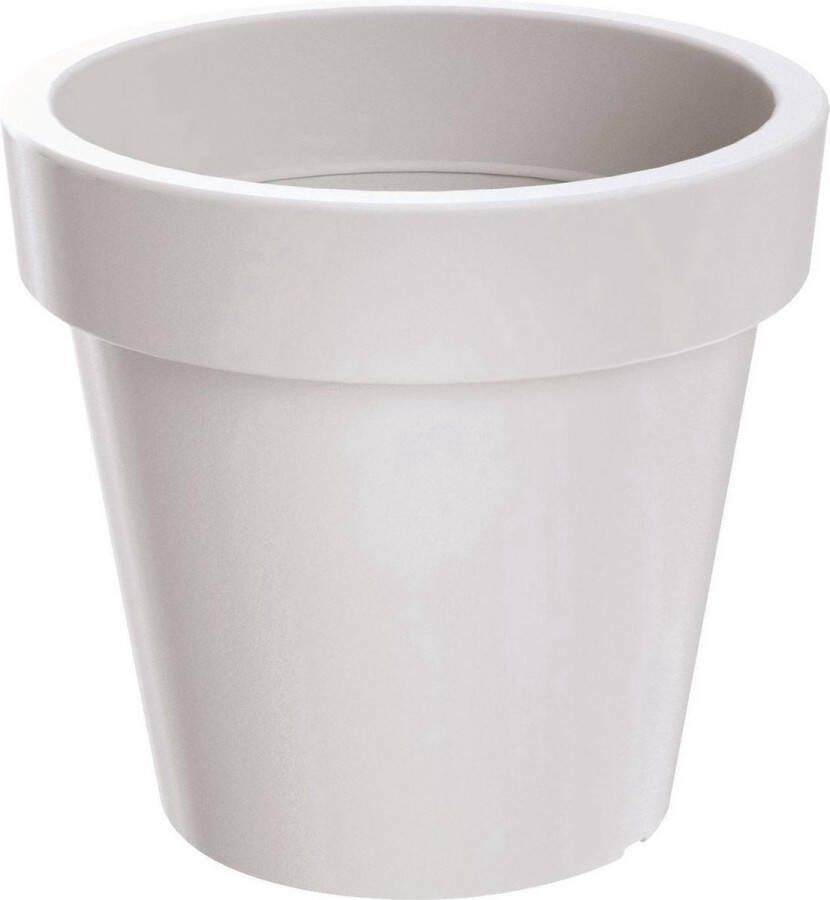 Prosperplast Bloempot plantenpot voor binnen en buiten D40 x H35 cm wit kunststof