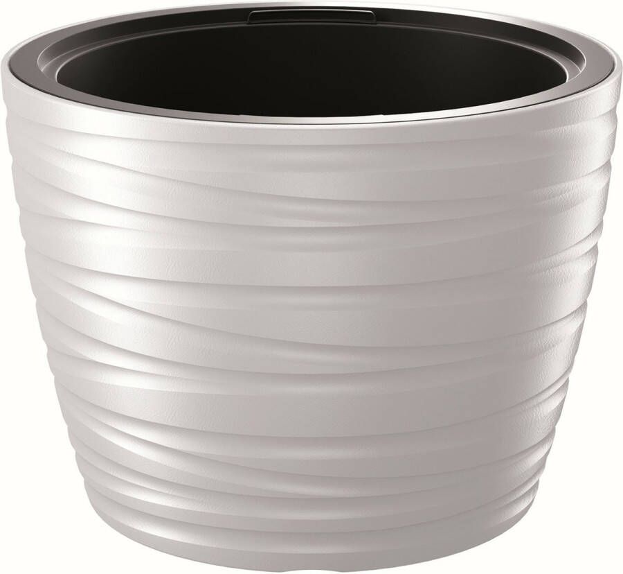 Prosperplast Plantenpot bloempot Amazing buiten binnen kunststof wit D47 x H35 cm met binnenpot