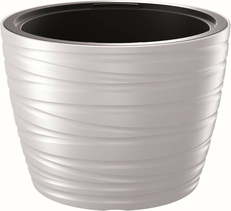 Prosperplast Plantenpot bloempot Amazing buiten binnen kunststof wit D47 x H52 cm met binnenpot