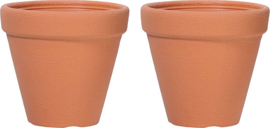 Prosperplast Plantenpot bloempot Classic Garden 2x buiten binnen kunststof terracotta D30 x H31 cm