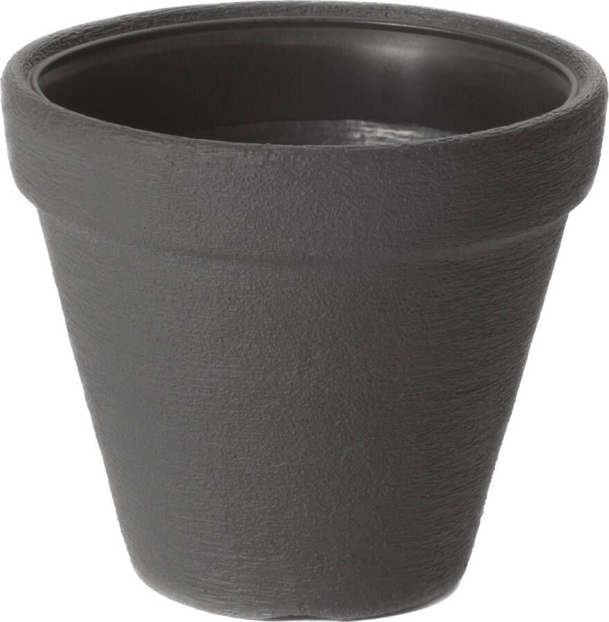 Prosperplast Plantenpot bloempot Classic Garden buiten binnen kunststof antraciet D25 x H26 cm