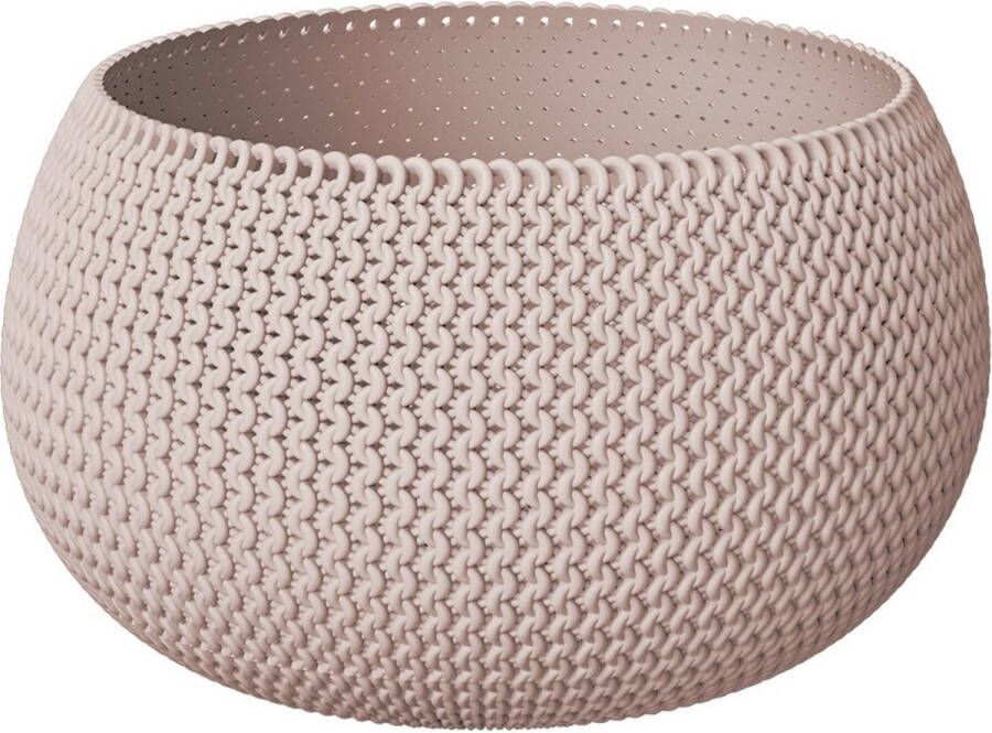 Prosperplast Plantenpot bloempot kunststof dia 30 cm en hoogte 22 cm in het beige taupe voor binnen buiten