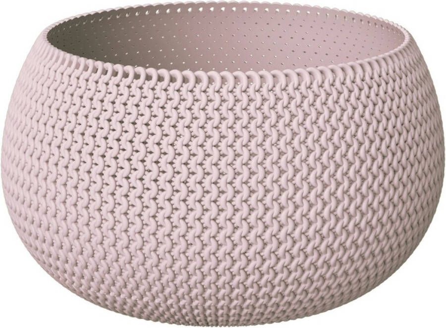 Prosperplast Plantenpot bloempot kunststof dia 37 cm en hoogte 22 cm in het midden roze voor binnen buiten