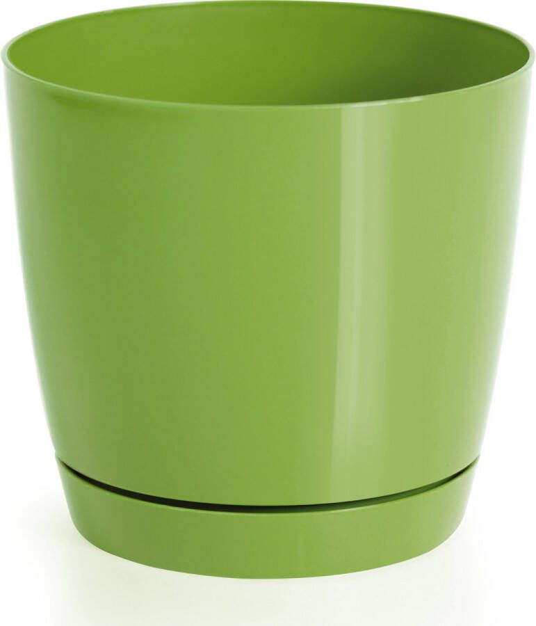 Prosperplast Plantenpot bloempot kunststof rond glanzend kiwi groen dia 15.5 x hoogte 14 cm voor binnen buiten