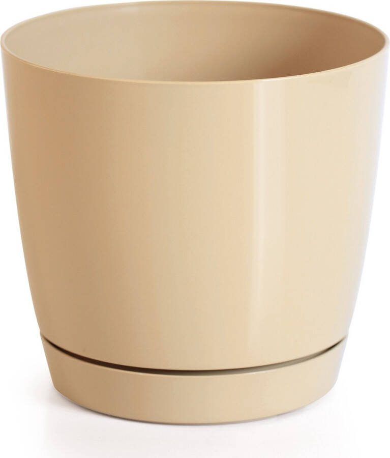 Prosperplast Plantenpot bloempot kunststof rond glanzend mat goud dia 28 x hoogte 26 cm voor binnen buiten