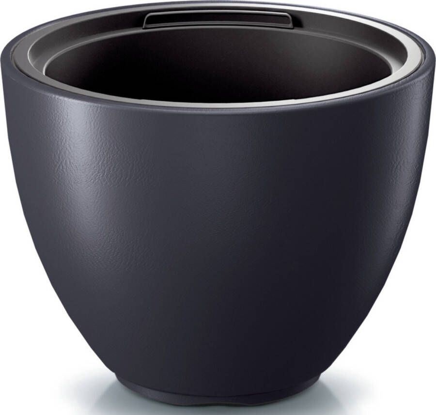 Prosperplast Plantenpot bloempot Sevilla buiten binnen kunststof antraciet D39 x H30 cm met binnenpot