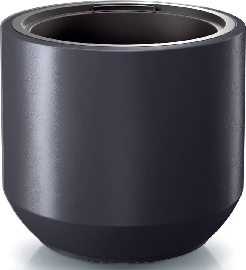 Prosperplast Plantenpot bloempot Sevilla buiten binnen kunststof antraciet D39 x H35 cm met binnenpot
