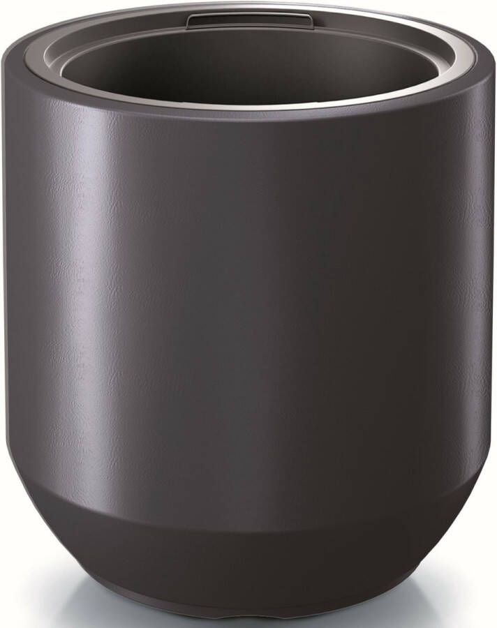 Prosperplast Plantenpot bloempot Sevilla buiten binnen kunststof antraciet D39 x H44 cm met binnenpot