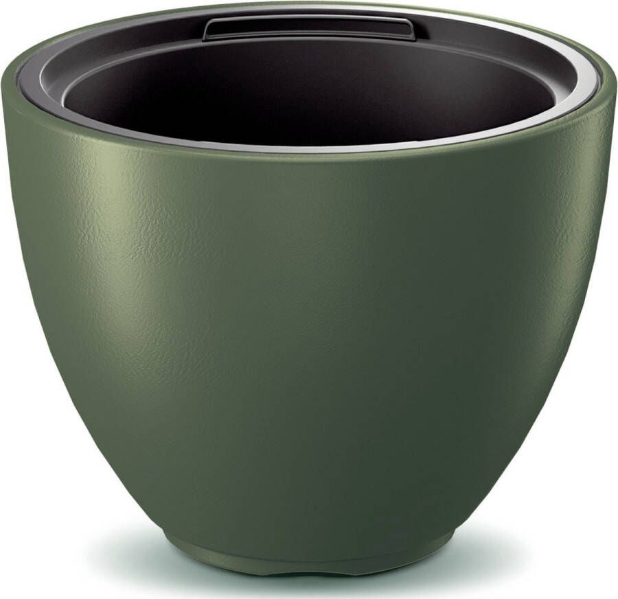 Prosperplast Plantenpot bloempot Sevilla buiten binnen kunststof dennengroen D30 x H23 cm met binnenpot