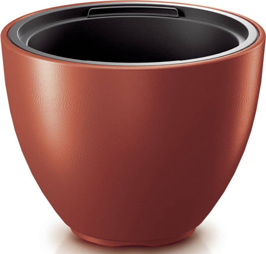 Prosperplast Plantenpot bloempot Sevilla buiten binnen kunststof koper D30 x H23 cm met binnenpot