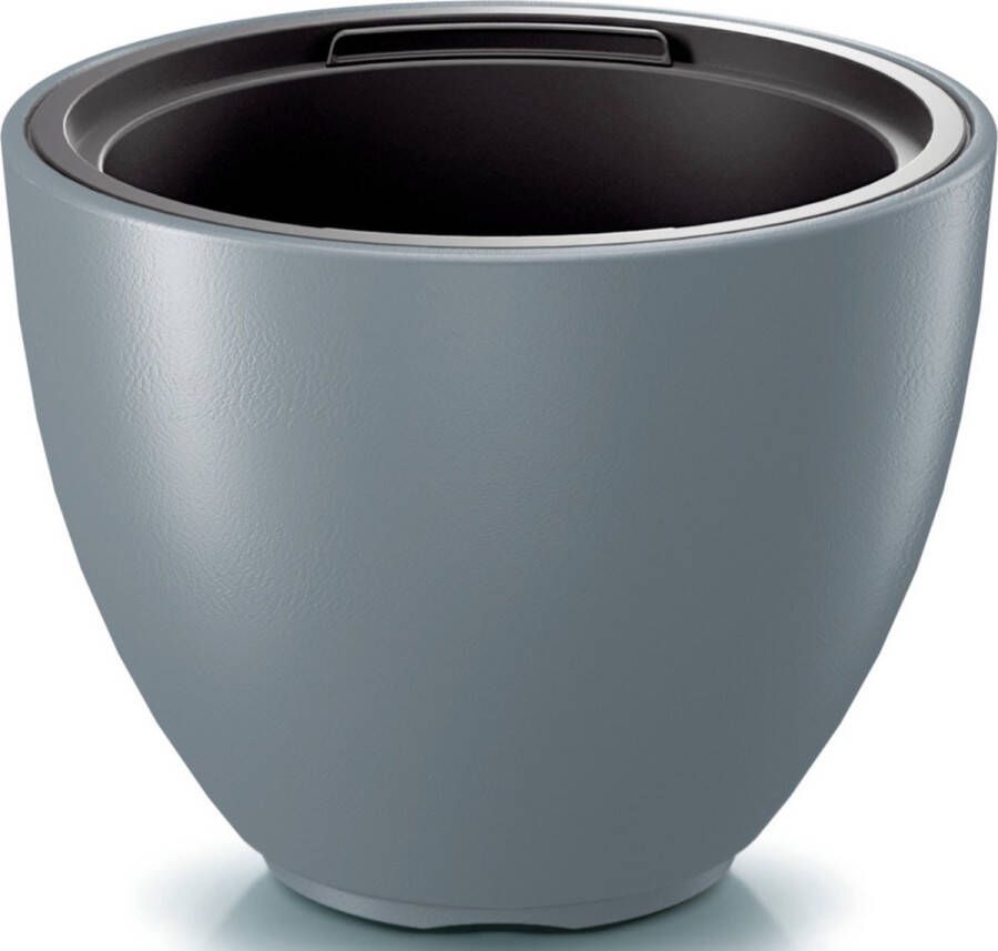 Prosperplast Plantenpot bloempot Sevilla buiten binnen kunststof lichtgrijs D30 x H23 cm met binnenpot