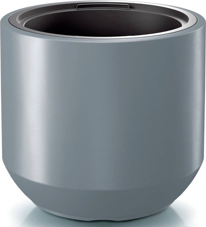 Prosperplast Plantenpot bloempot Sevilla buiten binnen kunststof lichtgrijs D39 x H35 cm met binnenpot