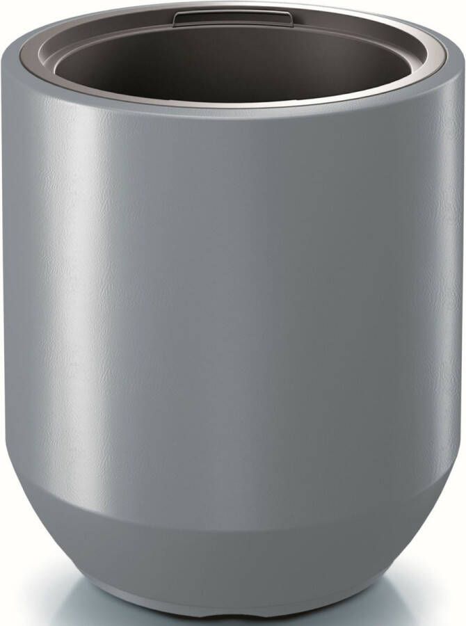 Prosperplast Plantenpot bloempot Sevilla buiten binnen kunststof lichtgrijs D39 x H44 cm met binnenpot