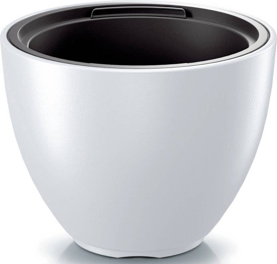 Prosperplast Plantenpot bloempot Sevilla buiten binnen kunststof wit D39 x H30 cm met binnenpot