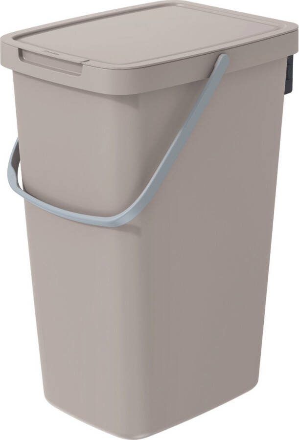Keden GFT of rest afvalbak beige 20L afsluitbaar 23 x 29 x 45 cm klepje hengsel Prullenbakken