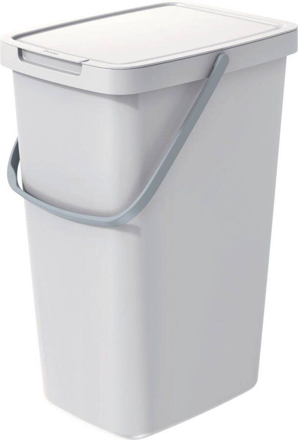 Prosperplast Keden GFT of rest afvalbak creme wit 20L afsluitbaar 23 x 29 x 45 cm klepje hengsel afval scheiden
