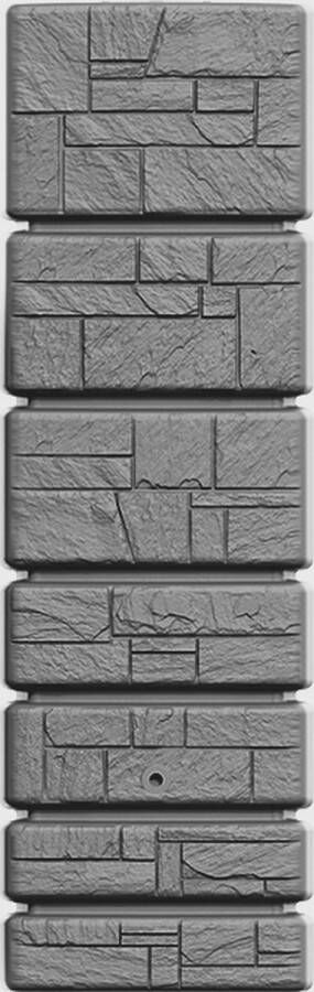 Prosperplast Regenton Stone Tower 350 liter Grijs Steen effect Muur regenton