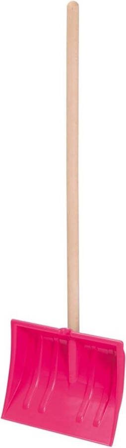 Prosperplast Sneeuwschep 88cm sneeuwschuiver voor kinderen houten steel handgreep Bobo Roze