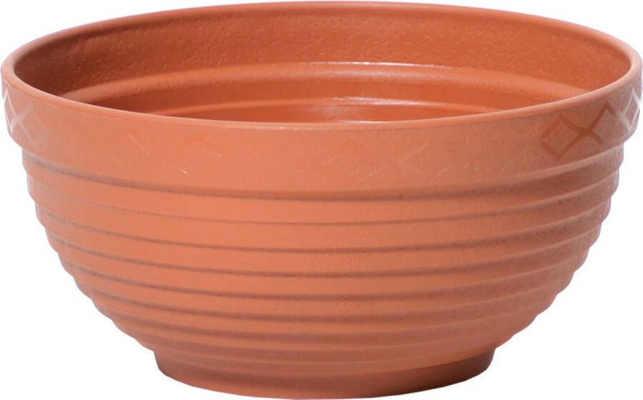 Prosperplast Tafelstuk plantenpot bloempot kunststof dia 22.5 cm en hoogte 10 cm in het terra cotta voor binnen buiten